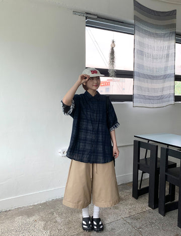 Gohins Cotton Banding Bermuda Pants